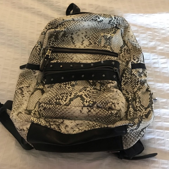 Ash Danica Snake Skin Leather Backpack - Picture 1 of 3